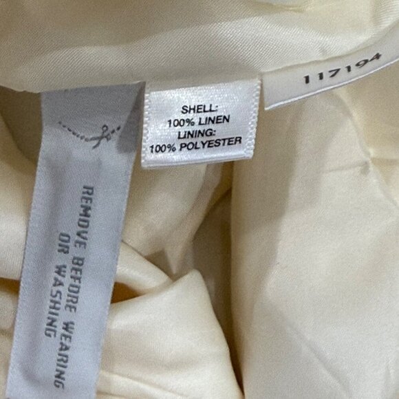 Ann Taylor Loft Womens Linen Blend Cropped Cuffed Pants Size 6 Cream New - Picture 4 of 10